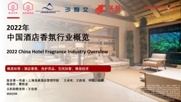 2022年中国酒店香氛行业概览-29页
