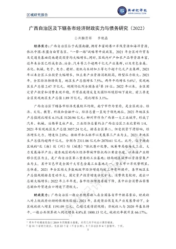 新世纪评级-广西自治区及下辖各市经济财政实力与债务研究(2022)-36页