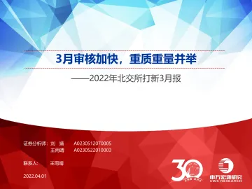 2022年北交所打新3月报:3月审核加快,重质重量并举-20220401-申万宏源-19页