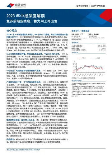 2023年中报深度解读:复苏前期业绩底,蓄力向上再出发-20230905-国信证券-42页