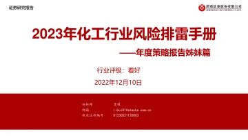 化工行业年度策略报告姊妹篇:2023年化工行业风险排雷手册-20221210-浙商证券-20页