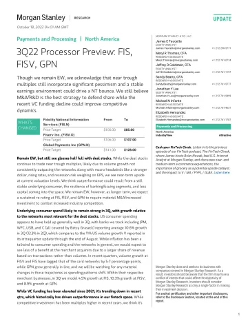 2022-10-18-FIS.N-Morgan Stanley-Payments and Processing 3Q22 Processor Preview FIS, FISV, ...-98769936