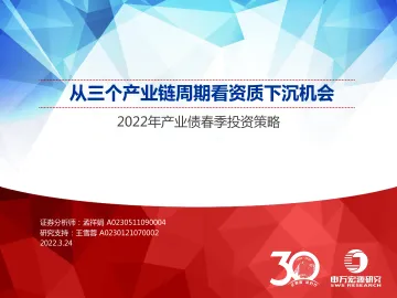 2022年产业债春季投资策略:从三个产业链周期看资质下沉机会-20220324-申万宏源-42页