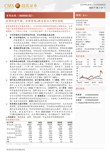 招商证券-重药控股(000950)经营改善可期、全国布局+新业务注入增长动能-230601