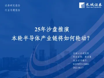 半导体行业专题报告:25年沙盘推演,本轮半导体产业链将如何轮动?-20220817-长城证券-31页