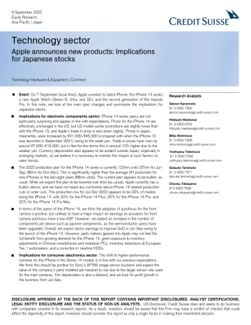 Apple announces new products Implications for Japanese stocks