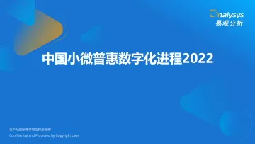 易观分析:中国小微普惠数字化进程专题分析2022-26页