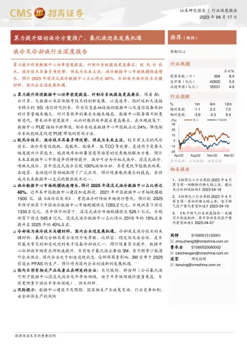 招商证券-液冷及冷却液行业深度报告：算力提升驱动液冷方案推广，氟化液迎来发展机遇-230417
