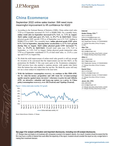 2022-10-24-JPMorgan-China Ecommerce  September 2022 online sales tracker Still...-98860287