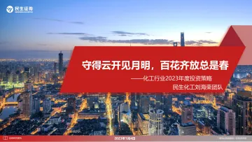 化工行业2023年度投资策略:守得云开见月明,百花齐放总是春-20230104-民生证券-116页