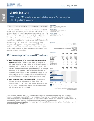 Viatris Inc. (VTRS)_ 2Q22 recap_ GM upside, expense discipline absorbs FX headwind as EBITDA guidance reiterated(1)