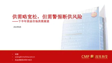 下半年原油市场供需展望:供需略宽松,但需警惕断供风险-20220630-招商期货-17页