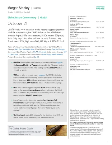 Morgan Stanley Fixed-Global Macro Commentary October 21-98835574