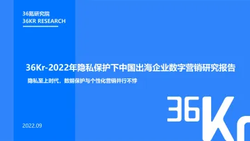 36Kr-2022年隐私保护下的出海企业营销研究报告-26页