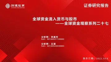 全球资金观察系列二十七：全球资金流入货币与股市-20221008-财通证券-30页