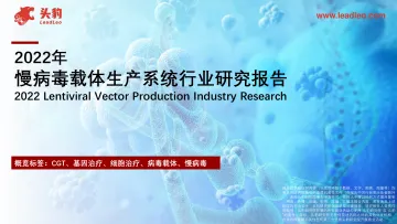 2022年慢病毒载体生产系统行业研究报告-2022.09-36页-WN9