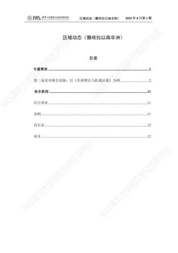 2023年8月第一期《区域动态》撒哈拉以南非洲地区 -12页