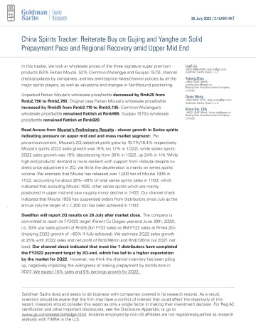 China Spirits Tracker_ Reiterate Buy on Gujing and Yanghe on Solid Prepayment Pace and Regional Recovery amid Upper Mid End(1)