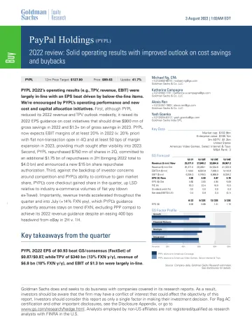 PayPal Holdings (PYPL)_ 2Q22 review_ Solid operating results with improved outlook on cost savings and buybacks(1)