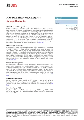 UBS Equities-Midstream Hydrocarbon Express _Earnings Heating Up_ Reynolds-98835148