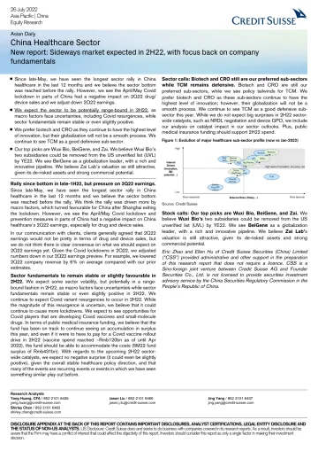 CS-China Healthcare Sector