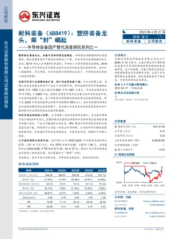 东兴证券-耐科装备(688419):塑挤装备龙头,乘“封”崛起-230421