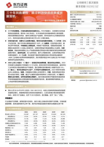 东方证券-顺丰控股(002352)首次覆盖报告:三十年风雨兼程,顺丰时效快递迎来成长新契机-230324