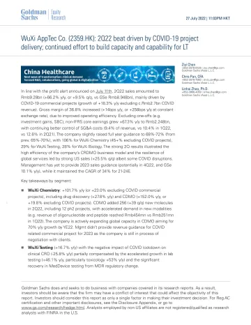 WuXi AppTec Co. (2359.HK)_ 2Q22 beat driven by COVID-19 project delivery; continued effort to build capacity and capability f...(1)