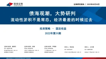 2022年第六期:债海观潮,大势研判,流动性淤积不是常态,经济最差的时候过去-20220530-国信证券-70页