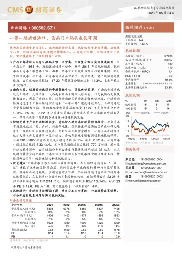 招商证券-北部湾港(000582)一带一路战略港口,西南门户码头成长可期-230524