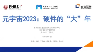 北大&安信证券-元宇宙2023:硬件的“大”年-2023.1.1-264页