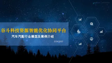 汽车汽配行业模型及案例介绍:谷斗科技资源智能优化协同平台-33页-WN9