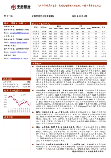 汽车半导体行业系列报告:电动化智能化双轮驱动,车载半导体拾级而上-20221104-中泰证券-58页