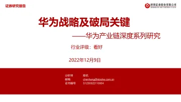 科技行业华为产业链深度系列研究:华为战略及破局关键-20221209-浙商证券-31页