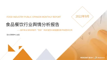 百分点-9月食品餐饮行业舆情分析报告-29页