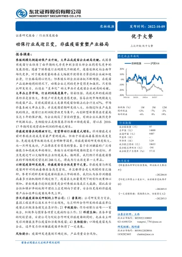 农林牧渔行业:动保行业或迎巨变,非瘟疫苗重塑产业格局-20221009-东北证券-29页