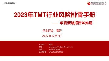 2023年TMT行业风险排雷手册:年度策略报告姊妹篇-20221207-浙商证券-75页