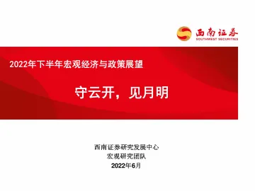 2022年下半年宏观经济与政策展望:守云开,见月明-20220602-西南证券-45页