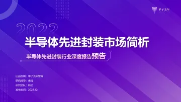 半导体先进封装行业简析-14页