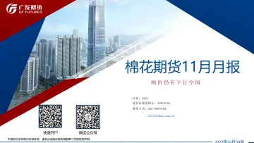 棉花期货11月月报:棉价仍有下行空间-20221030-广发期货-32页