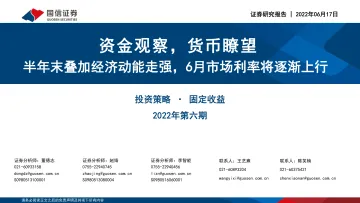 固定收益2022年第六期:资金观察,货币瞭望,半年末叠加经济动能走强,6月市场利率将逐渐上行-20220617-国信证券-28页