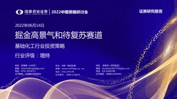 基础化工行业投资策略：掘金高景气和待复苏赛道-20220614-国泰君安-130页