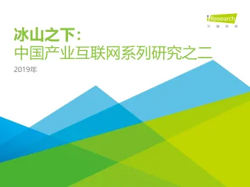 冰山之下：2019年中国产业互联网系列研究之二