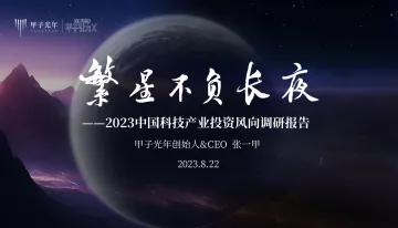 2023中国科技产业投资风向调研报告:繁星不负长夜-甲子光年 张一甲-2023.8.22-46页