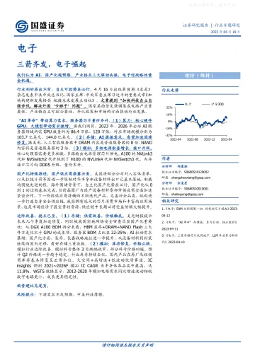 国盛证券-电子行业专题研究:三箭齐发,电子崛起-230418