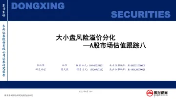 A股市场估值跟踪八:大小盘风险溢价分化-20220618-东兴证券-23页