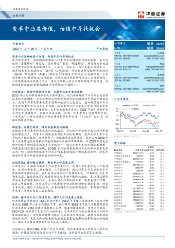公用环保行业：变革中凸显价值，估值中寻找机会-20221205-华泰证券-54页