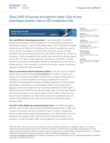 China COVID-19 vaccines and treatment tracker_ EUAs for two heterologous boosters; Eyes on CDC comparative trials(1)