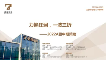 2022A股中期策略:力挽狂澜,一波三折-20220629-德邦证券-102页