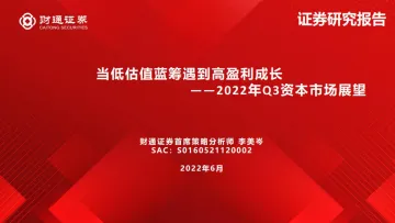 2022年Q3资本市场展望：当低估值蓝筹遇到高盈利成长-20220616-财通证券-32页